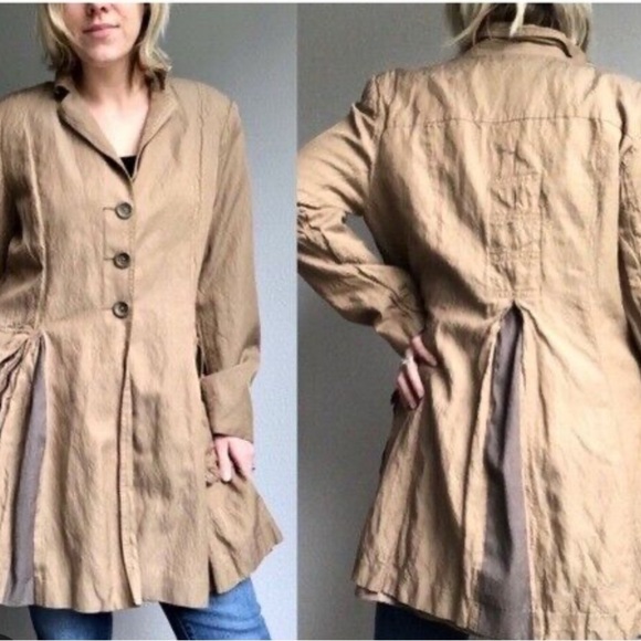 CAbi Jackets & Blazers - Cabi Treasure Hunter Tan Khaki Steampunk Cotton Trench Coat Steampunk Jacket
